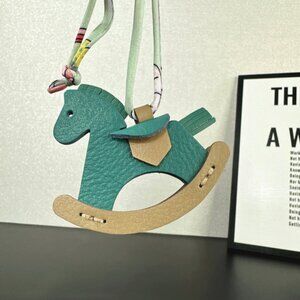 Horse Pegasus pony Bag Charm 1p Green